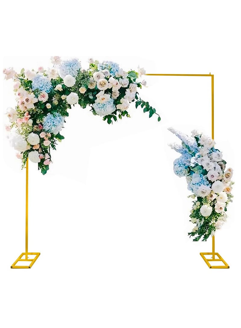 الترجمة: مجموعة قوس البالون، قوس معدني مزود بقاعدتين، إطار قوسي ذهبي للديكور الداخلي والخارجي لحفلات الاستحمام الطفل، أعياد الميلاد، الذكرى السنوية، الزفاف، التخرج (لون ذهبي) - Image 1